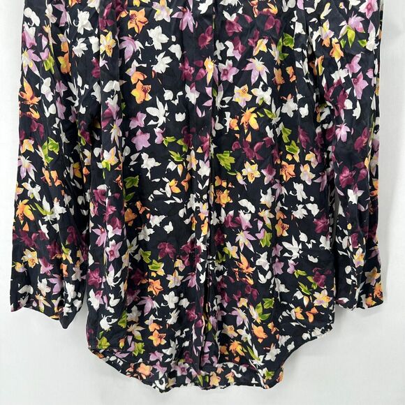 Equipment 100% Silk Button Front Shirt Women XS Floral Cottage Boho Preppy City - Picture 3 of 10
